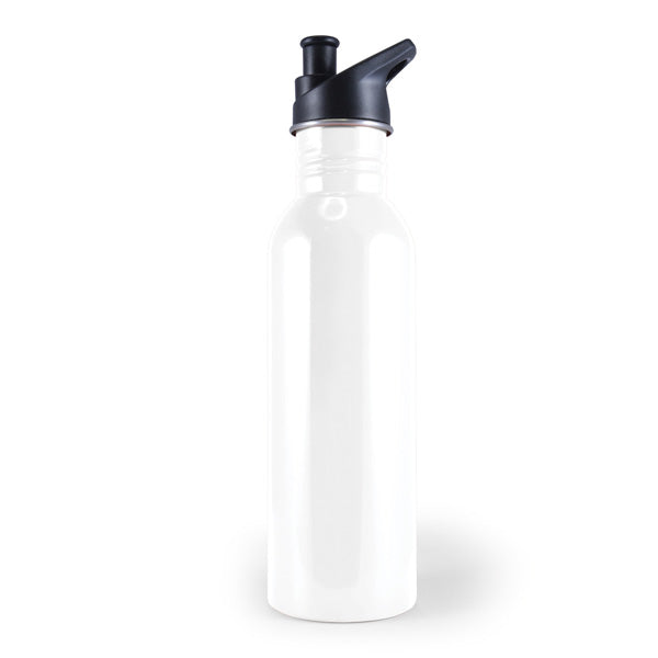 GO GREEN - REUSABLE DRINK BOTTLE - 800ML - WHITE