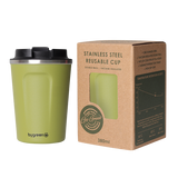 GO GREEN - REUSABLE COFFEE CUP - 380ML - OLIVE