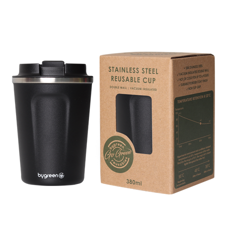 GO GREEN - REUSABLE COFFEE CUP - 380ML - SLATE