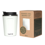 GO GREEN - REUSABLE COFFEE CUP - 380ML - WHITE