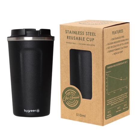 GO GREEN - REUSABLE COFFEE CUP - 510ML - SLATE