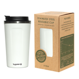 GO GREEN - REUSABLE COFFEE CUP - 510ML - WHITE