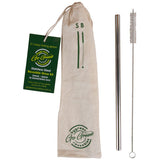 GO GREEN - REUSABLE STAINLESS STEEL STRAW KIT