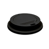 GREEN CUPS - REUSABLE COFFEE LIDS - SUIT 12/16OZ CUP - BLACK