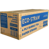 ECO STRAWS - 4 PLY BUBBLE TEA - PAPER STRAW - WHITE