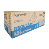 STRONG STRAWS - 5 PLY REGULAR PAPER STRAW - BLACK