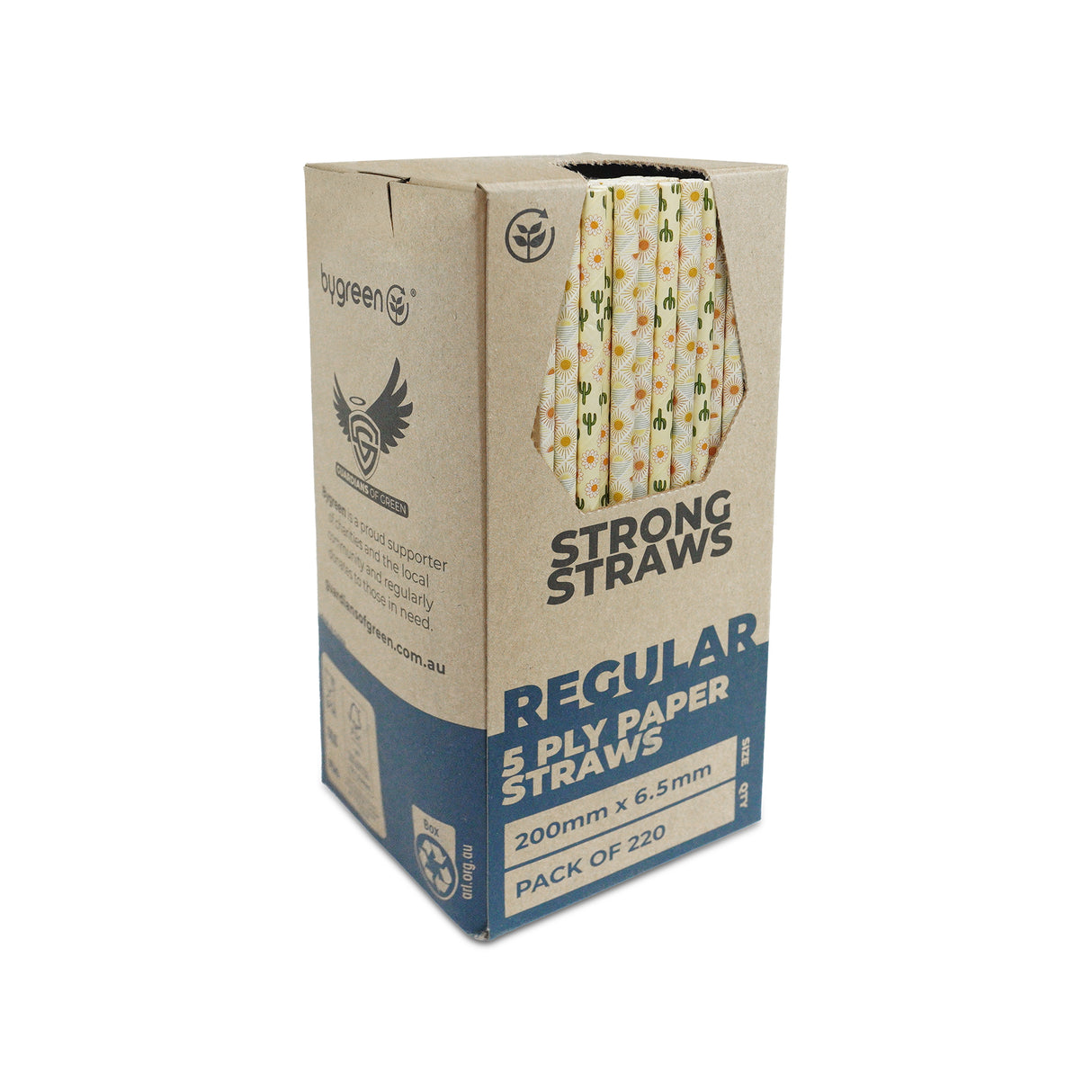 STRONG STRAWS - 5 PLY REGULAR PAPER STRAW - OASIS MIX