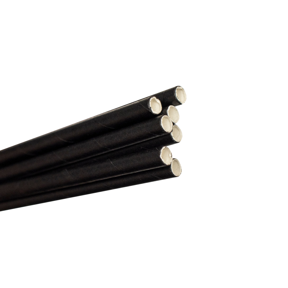 ECO STRAWS - REGULAR SLIM WRAPPED - PAPER STRAW - 3 PLY - BLACK