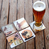 WOBBLY BOOT BARWARE - DRINK COASTER - BEACH