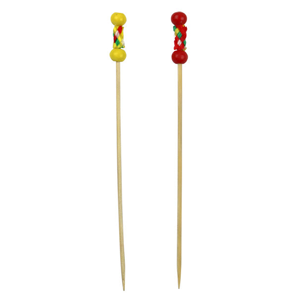 WOBBLY BOOT BAR WARE - COCKTAIL PICKS - BEADED - 120MM - FIESTA